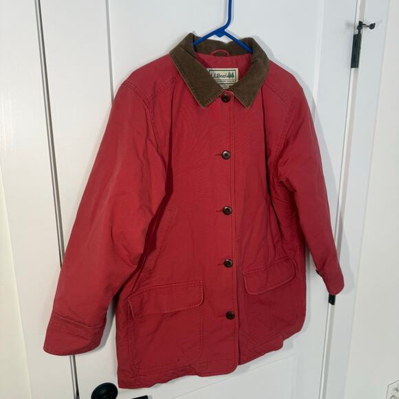 VTG LL Bean Heavyweight Canvas Barn Chore Jacket, Corduroy Collar, Insualted - Picture 2 of 14